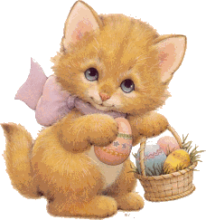 Gif animé Pâques chat
